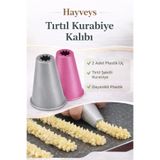 Hayveys 2'li Eğlenceli Tırtıl Tasarımlı Pratik Kurabiye Kalıbı Sert Plastik Kurabiye Şekillendirici ( E-2 )
