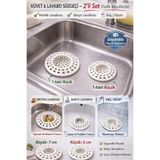 Hayveys 2’li Küvet & Lavabo Süzgeci Seti Tıkanma Önleyici Gider Filtresi