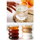Hayveys Isıya Dayanıklı Tasarım Cam Sunum Bardak 300 ml Kahve Kokteyl Soğuk İçecek Bardağı