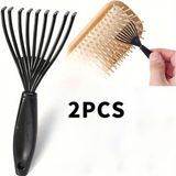 Hayveys Tarak Temizleme Aparatı 2 Parça Siyah Plastik Malzeme ile Pratik Temizlik Sağlar