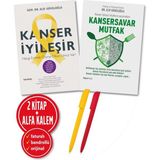 Hayy Kitap Alfa Kalem+ Kanser Iyileşir + Kansersavar Mutfak (Elif Güveloğlu) 2 Kitap Başvuru Sağlık