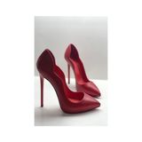 Hayy Shoes Kırmızı Mat Love Gizli Platformlu Stiletto Topuklu Ayakkabı