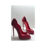 Hayy Shoes Kırmızı Mat Love Kare Burun Gizli Platformlu Stiletto Topuklu Ayakkabı