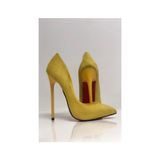 Hayy Shoes Sarı Süet Stiletto Topuklu Ayakkabı
