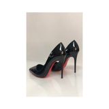 Hayy Shoes Siyah Rugan Stiletto Topuklu Ayakkabı