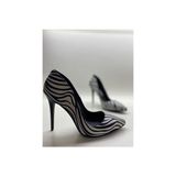 Hayy Shoes Zebra Dokulu Stiletto Topuklu Ayakkabı