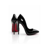 HAYYSHOES AURORA Siyah Rugan Stiletto Yüksek Topuklu Ayakkabı 12 Cm
