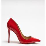 Hayyshoes Sirius – Kırmızı Rugan Stiletto Hakiki Deri Astarlı Topuklu Ayakkabı