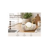 Hazal Porselen Sıvı Sabunluk Sünderli & Fırçalı Lavin