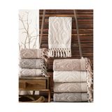 Hazangülü Buldan Üretimi Çeyizlik Deluxe Jakarlı Asos 4'lü El/Yüz Havlusu I 50x90