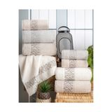 Hazangülü Buldan Üretimi Çeyizlik Lüks Jakarlı Garden 4'lü El/yüz Havlusu I 50x90