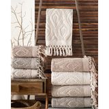 Hazangülü Collection Buldan Üretimi Çeyizlik Deluxe Jakarlı Asos 4'lü Banyo Havlusu I 70X140 - 70 x 140 cm - Çok Renkli