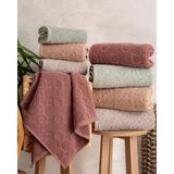 Hazangülü Collection Buldan Üretimi Çeyizlik Deluxe Jakarlı Domino 4'lü El/yüz Havlusu I 50X90 - 50 x 90 cm - Çok Renkli