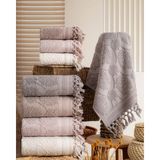 Hazangülü Collection Buldan Üretimi Çeyizlik Deluxe Jakarlı Harem 4'lü Banyo Havlusu I 70X140 - 70 x 140 cm - Çok Renkli