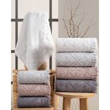 Hazangülü Collection Buldan Üretimi Çeyizlik Deluxe Jakarlı Lizbon 4'lü Banyo Havlusu I 70X140 - 70 x 140 cm - Çok Renkli