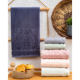 Hazangülü Collection Buldan Üretimi Çeyizlik Jakarlı Mira Kadife 6'lı Mutfak Havlusu I 30X50 - 30 x 50 cm - Çok Renkli