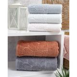 Hazangülü Collection Buldan Üretimi Çeyizlik Jakarlı Yaprak Kısmi Kadife 6'lı Mutfak Havlusu I 30X50 - 30 x 50 cm - Çok Renkli