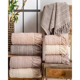 Hazangülü Collection Buldan Üretimi Çeyizlik Lüks Jakarlı Hilda 4'lü El/yüz Havlusu I 50X90 - 50 x 90 cm - Çok Renkli