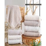 Hazangülü Collection Buldan Üretimi Çeyizlik Lüks Jakarlı Perla 4'lü El/yüz Havlusu I 50X90 - 50 x 90 cm - Çok Renkli