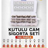 Hazar 100 Parça Cam Sigorta Seti