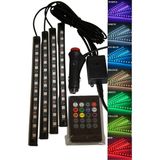 Hazar Led 12 Ledli Ayak Altı LED Lamba Kumandalı Araç Içi Aydınlatma Sese ve Müziğe Duyarlı LED Işık Rgb