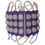 Hazar Led 12 Volt 3’lü Lensli 3 Watt 3030 Reklamcı Modül Led Mor (10 Adet)
