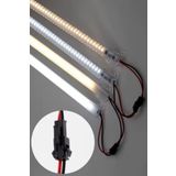 Hazar Led 220 Volt 4014 Çubuk Led 1m Kasalı Dim Edilebilir Bar Led Gün Işığı-opak Cam