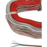 Hazar Led 3 Pin Jst Elektrik Kablosu 3'lü Şerit LED Kablo 3X0,22MM Kalaylı %100 Bakır Kordon Kablo 100M
