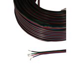 Hazar Led 4 Pin Jst Elektrik Kablosu 4'lü Rgb Şerit LED Kablo 3X0,22MM Kalaylı %100 Bakır Kordon Kablo 100M
