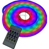 Hazar Led 5 Volt Ic-Rgb Pixel Neon Şerit LED Set Bluetoothlu ve Kumandalı IP68 Dış Mekan 5 Metre - Renkli
