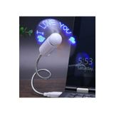 Hazar Led Mini USB Ledli I Love You Yazılı Fan, Mini USB Vantilatör