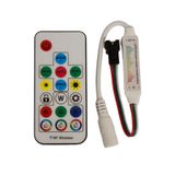 Hazar Led SP104E Müzik Denetleyici WS2811-WS2812 ARGB Pixel Led Kontrol Devresi 5-24V 17 Tuşlu RF Kumanda