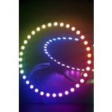 Hazar Led WS2812B Matrix Ekran Rgb LED Ayrı Ayrı Adresli 35 LED Halka LED Matrix Dijital Esnek Ekran 5 Volt