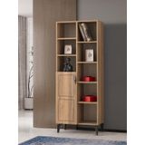 Hazar Raflı Kapaklı Kitaplık 70x37x180cm Ceviz