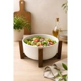 HAZARPAZAR 14CM Porselen Salata Kasesi Akasya Ağacı Standlı - Diyet Bowl