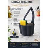 HAZARPAZAR Musluk Askılı Süngerlik | Lavabo Üstü Tel Tutucu Mutfak Organizer Pratik Düzenleyici