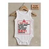 HAZDEN Dayı Sorumludur Esprili Bebek Zıbın - %100 Pamuklu Bebek Body Zıbın- Eğlenceli Bebek Kıyafeti ve Hediye
