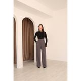 Hazel Kadın Antrasit Arkası Lastikli Palazzo Pantolon - 46