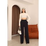 Hazel Kadın Lacivert Arkası Lastikli Palazzo Pantolon - 34