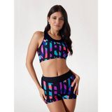 Hazelin HZL23S-AR17541 -Kadın Çok Renkli Şortlu Büstiyerli Yüzücü Bikini Takım