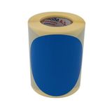 hazır etiketler , hazır al hızlı al Kuşe Daire Renk Baskılı Çap Etiketi 100mm Daire Ölçülerinde Yuvarlak Çıkartma Sticker Ruloda 250 Adet Kendinden Yapışkanlı Rulo Etiketi Barkod Yazıcılar ile Uyumlu 40mm Kuka (Mavi)