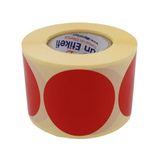 hazır etiketler , hazır al hızlı al Kuşe Daire Renk Baskılı Çap Etiketi 50mm X 50mm Ölçülerinde Yuvarlak Çıkartma Sticker 500 Adet Kendinden Yapışkanlı Rulo Etiketi Barkod Yazıcılar ile Uyumlu 40mm Kuka Kağıt Bazlı Etiket (KIRMIZI)