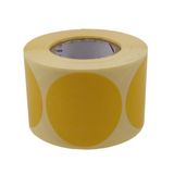hazır etiketler , hazır al hızlı al Kuşe Daire Renk Baskılı Çap Etiketi 50mm X 50mm Ölçülerinde Yuvarlak Çıkartma Sticker 500 Adet Kendinden Yapışkanlı Rulo Etiketi Barkod Yazıcılar ile Uyumlu 40mm Kuka Kağıt Bazlı Etiket (SARI)