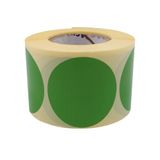 hazır etiketler , hazır al hızlı al Kuşe Daire Renk Baskılı Çap Etiketi 50mm X 50mm Ölçülerinde Yuvarlak Çıkartma Sticker 500 Adet Kendinden Yapışkanlı Rulo Etiketi Barkod Yazıcılar ile Uyumlu 40mm Kuka Kağıt Bazlı Etiket (YEŞİL)