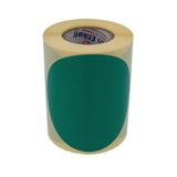 hazır etiketler , hazır al hızlı al Kuşe Daire Renk Baskılı Çap Etiketi 75mm Daire Ölçülerinde Yuvarlak Çıkartma Sticker Ruloda 300 Adet Kendinden Yapışkanlı Rulo Etiketi Barkod Yazıcılar ile Uyumlu 40mm Kuka (Yeşil)
