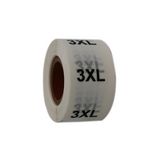 hazır etiketler , hazır al hızlı al PP Şeffaf Beden(Size) Etiketi 25mm X 25mm Çap Ruloda 500 Adet (3X Large)