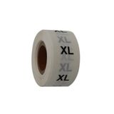 hazır etiketler , hazır al hızlı al PP Şeffaf Beden(Size) Etiketi 25mm X 25mm Çap Ruloda 500 Adet (X Large)