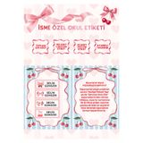 Hazır Etiketler İsme Özel Okul Etiketi