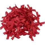 Hazır Fiyonk Sade Minik Saten Kurdele 1 cm 25 Adet - Kırmızı - 4 x 4 cm