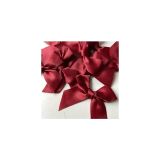 Hazır Fiyonk Sade Minik Saten Kurdele 10 Adet (Bordo, 2 cm)